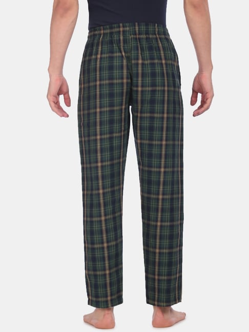 Buy U.S. Polo Assn. Green & Navy Cotton Checks Nightwear Pyjamas