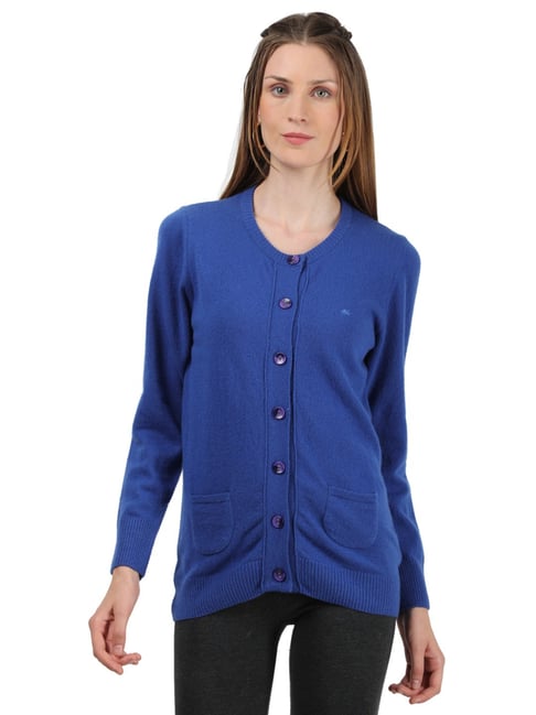 Buy Monte Carlo Blue Full Sleeves Cardigan for Women Online Tata
