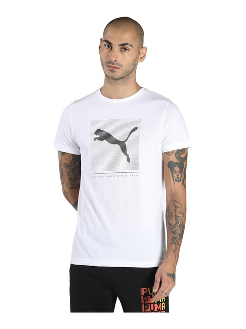 Puma Graphic White Crew T-Shirt