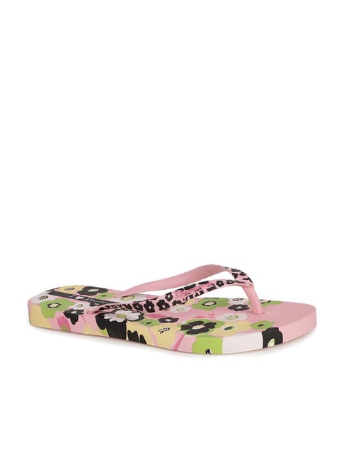 Ipanema Women's I Love Floral Fem Pink & Black Flip Flops