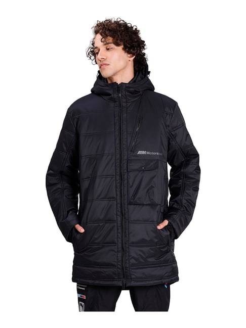 Puma Black Quilted Hooded Jacket