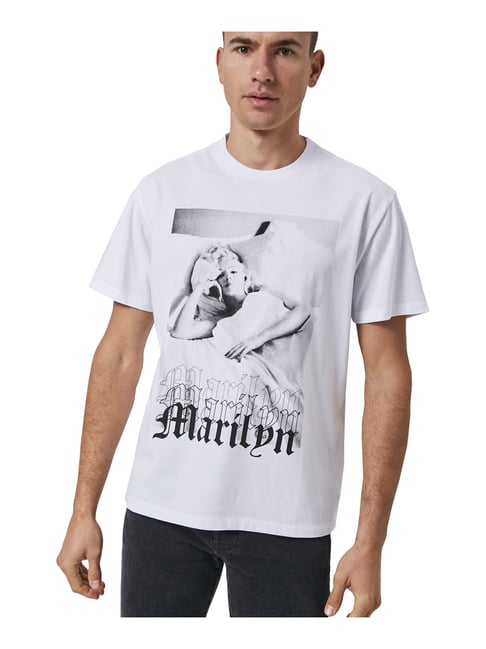 Buy Forever 21 White Regular Fit Printed T-Shirt for Mens Online