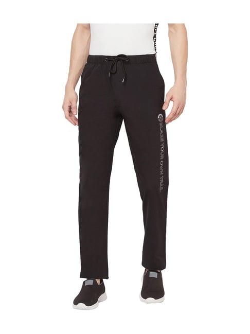 Buy Octave Black Solid Cotton Track Pants for Men Online @ Tata CLiQ