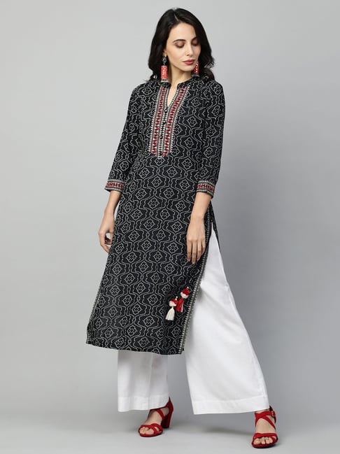 fashor black kurta