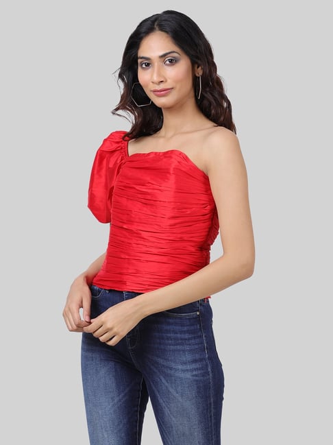 One Shoulder Top, Women's 1-shoulder Basic Tops & Tshrits (RED) at Rs  99/piece, One Shoulder Top in Indore