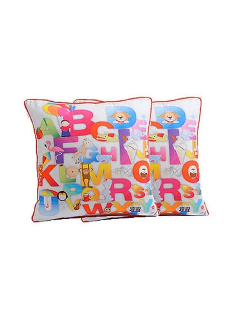 Swayam Multicolor Cotton 210 TC Kids Cushion Covers - Set of 2