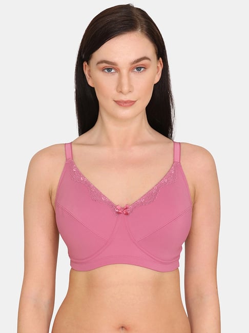 Buy Zivame Pink Under Wired Non Padded Full Coverage Bra for Women Online @  Tata CLiQ