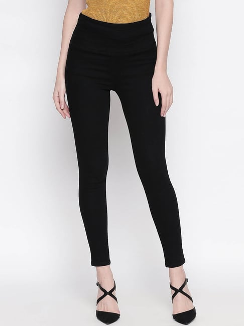 Buy Premium Women's Stretch Dress Pants with Pockets and Belt Loops - Wear  to Work - Ponte Dressy Leggings Treggings - Revolve - Black - Small -  SP-6821-Black-S at Amazon.in