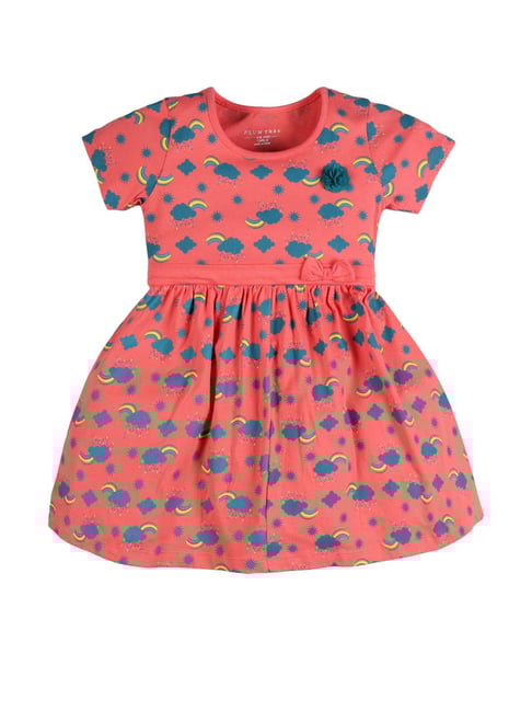 Plum Tree Kids Orange Printed Frock-picture-31