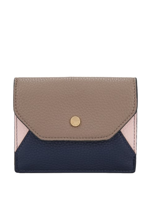 Dune London Kippie Pink & Blue Textured Bi-Fold Wallet for Women