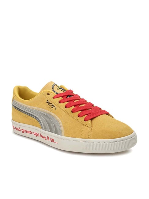 Puma Men's x HARIBO Suede Triplex Trainers Yellow Casual Sneakers