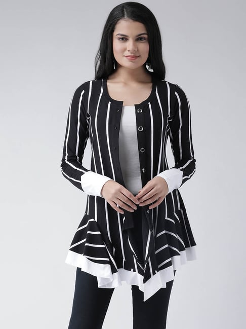 Texco Black Striped Shrug