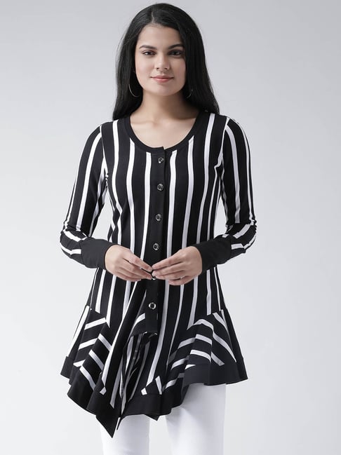 Texco Black Striped Shrug