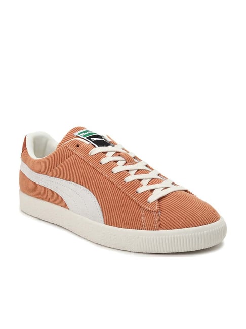 Puma Men's x BUTTER GOODS Basket Vintage Trainers Orange Casual Sneakers