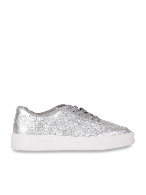 Clarks Women's Hero Walk Silver Casual Sneakers