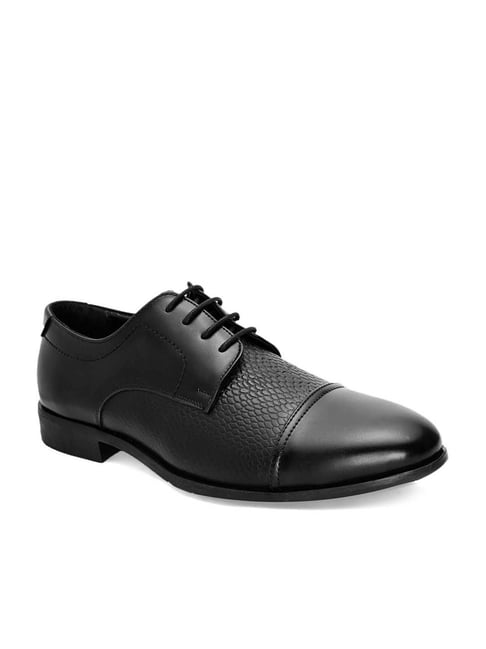 San Frissco Men's Black Derby Shoes