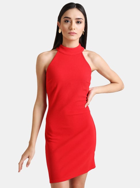 Kazo Red Mini Bodycon Dress Price in India