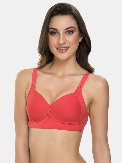 Buy SWEET VILLA Spun Ladies Red Bra Non-Wired Non-Padded Wire Free