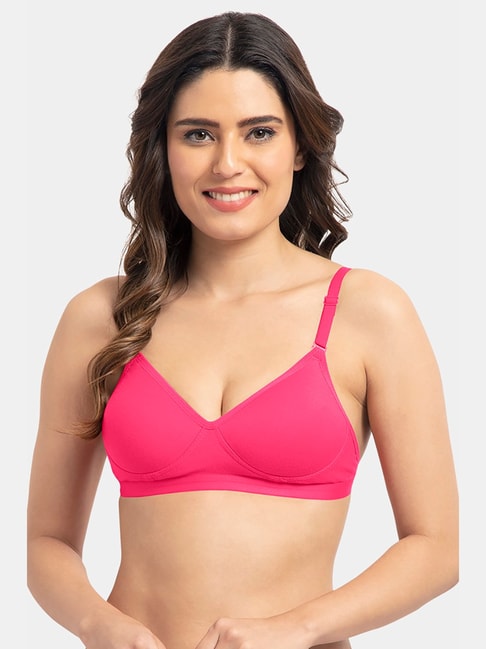 Buy Amante Solid Padded Non Wired Full Coverage T-Shirt Bra Pink