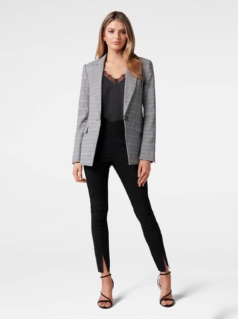 grey blazer black pants female