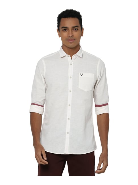 Allen solly white deals linen shirts