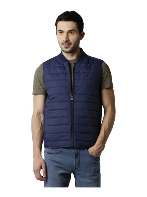 Buy Peter England Casuals Yellow & Charcoal Grey Reversible Padded Sleeveless  Jacket - Jackets for Men 1578713 | Myntra