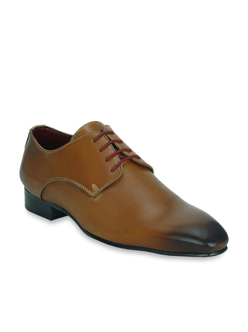 Get Glamr Men's Tan Derby Shoes