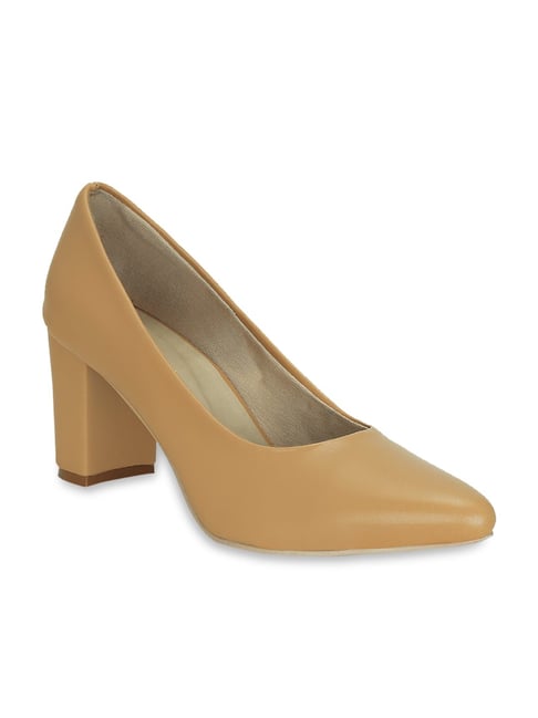 Get Glamr Women's Beige Casual Pumps