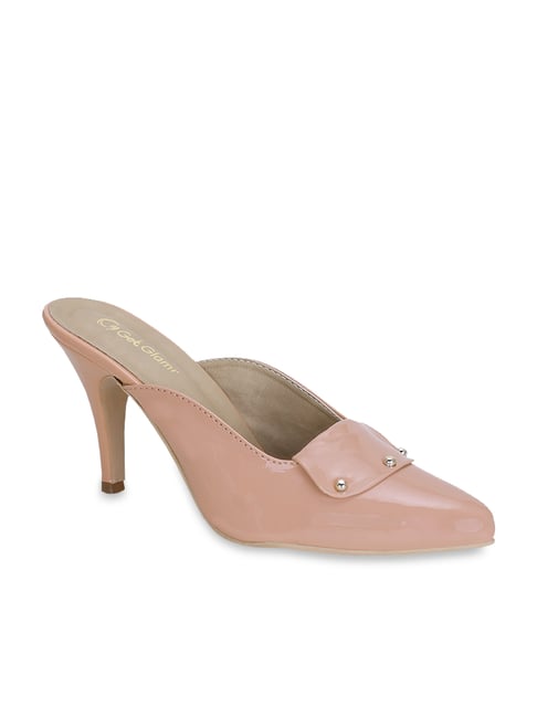 Get Glamr Women's Pink Mule Stilettos