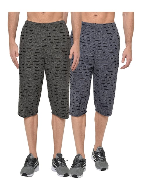 Vimal Jonney Multicolor Self Design Capris - Pack of 2 image 1