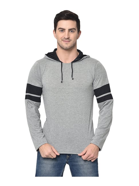 Vimal Jonney Grey Hooded T-Shirt-picture-15