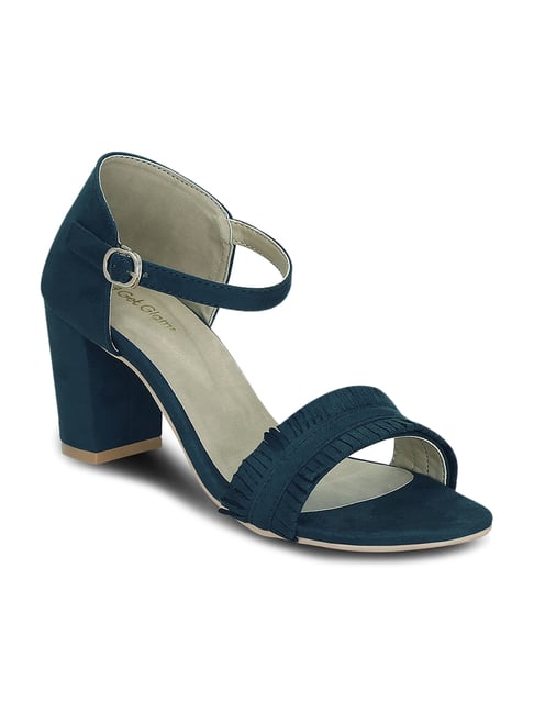 Get Glamr Women's Navy Ankle Strap Sandals