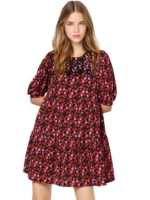 Only Black Floral Print Dress