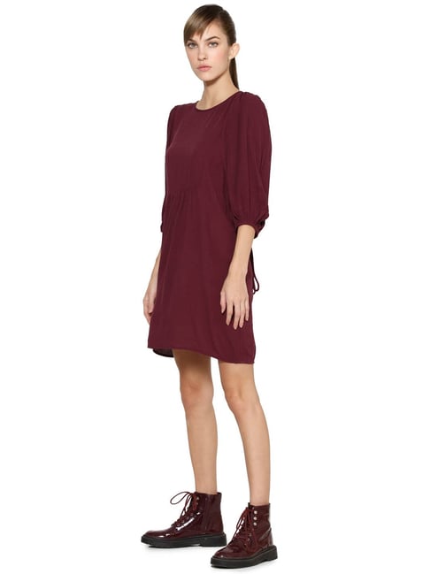 Only Wine Slim Fit Dress Price in India