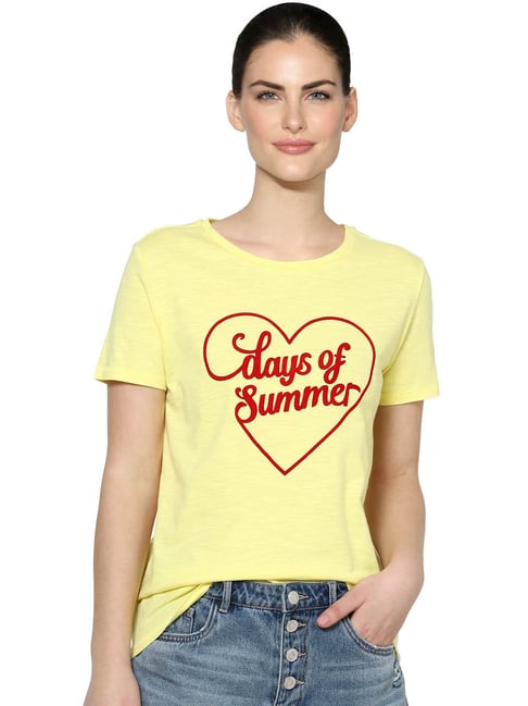 Only Yellow Graphic Print T-Shirt