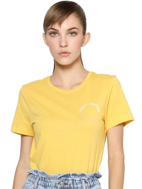 Only Yellow Graphic Print T-Shirt