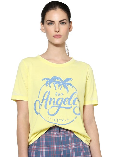 Only Yellow Graphic Print T-Shirt