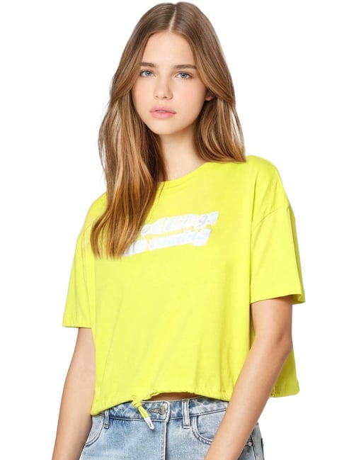 Only Yellow Graphic Print T-Shirt