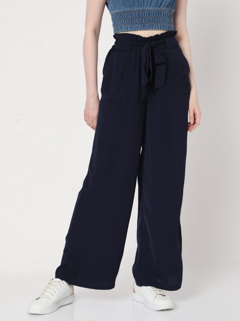 Buy Vero Moda Blue Regular Fit Pants for Women Online @ Tata CLiQ