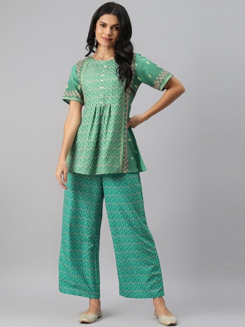 Buy AsiaCraft Pista Green Plain Short Kurti for Girls Size M at Amazon.in