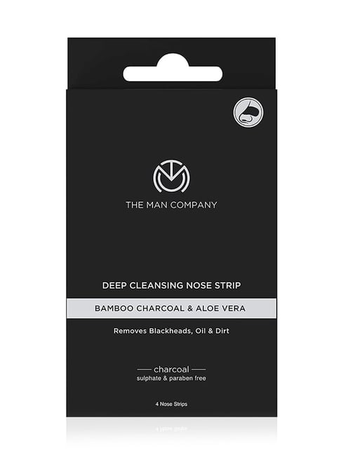 The Man Company Charcoal Nose Strips with Aloe Vera Extract - 4 Strips