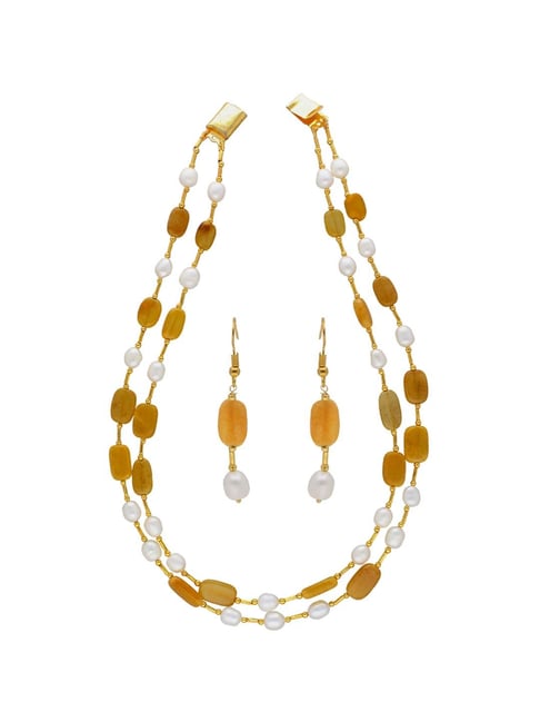 Ladies Yellow Stone Choker Necklace Set at Rs 12000/set | Chokers in  Hanumangarh | ID: 26606190697