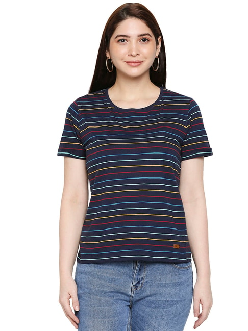 Lee Cooper Multicolor Striped T-Shirt Price in India