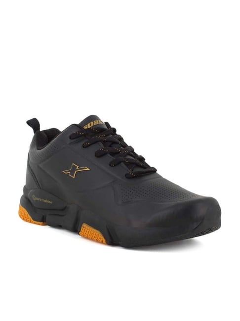 Sparx black cheap shoes for men