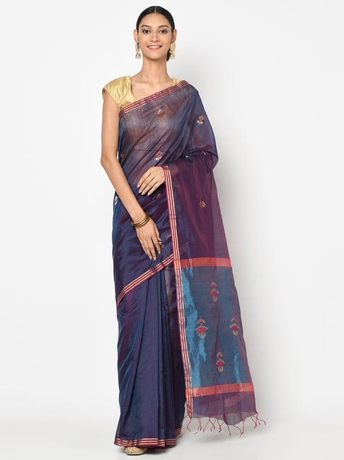 Fabindia Cotton Silk Chanderi Woven  Saree with Blouse Piece Price in India