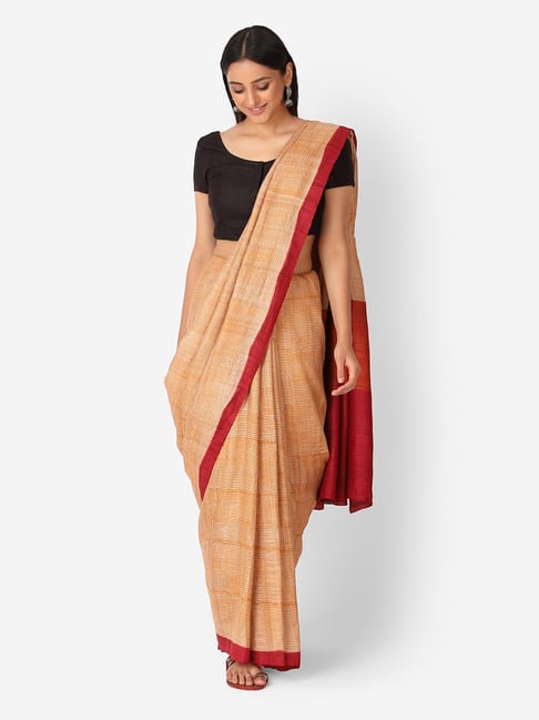 Fabindia tussar silk on sale saree