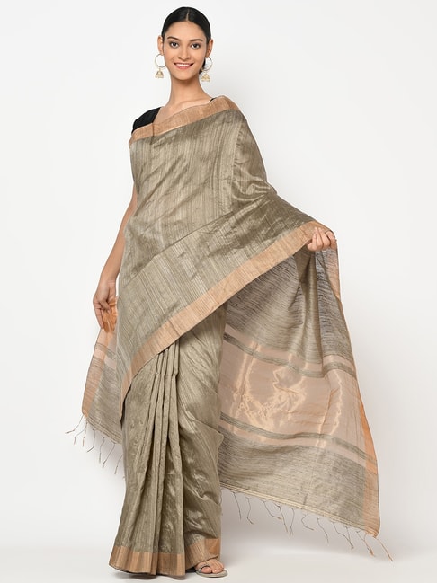 Fabindia Silk Matka Zari Checks  Saree with Blouse Piece Price in India