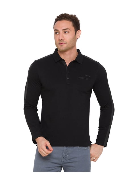 Buy Being Human Black Full Sleeves Solid T-Shirt for Men Online
