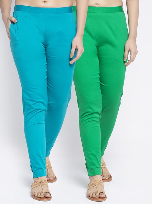 Buy Gracit Sky Blue Regular Fit Leggings for Women¿s Online @ Tata CLiQ
