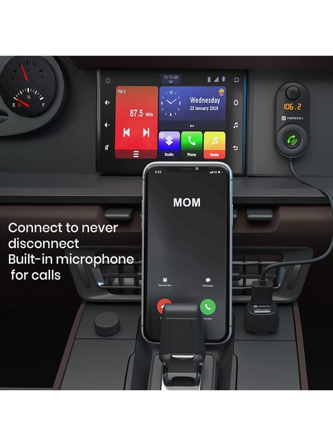 Buy Portronics Auto 17 POR-1317 In-Car Bluetooth Receiver (Black) Online At  Best Price @ Tata CLiQ